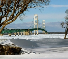 Mackinac Bridge taken from south side