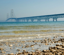 Mackinac Bridge taken from south side