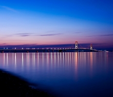 East side of bridge from Mackinaw City