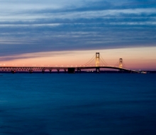 Mackinac Bridge, Sunset