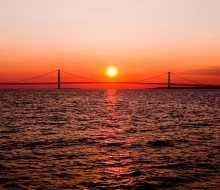 Mackinac Bridge, Sunset