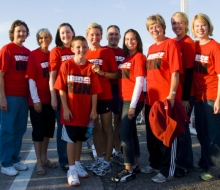 Governor Granholm and Fitness council after the 2008 Mackinac Bridge Labor Day Run