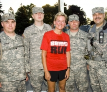 governor Granholm greeting people after the 2008 Mackinac Bridge Labor Day Run