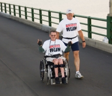 Runner's during the 2008 Mackinac Bridge Labor Day Run/ Walk