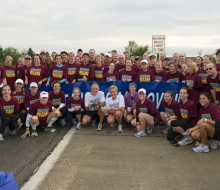 2010 Mackinac Bridge Walk in honor of Larry Rubin.