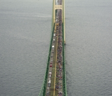 2010 Mackinac Bridge Walk in honor of Larry Rubin.