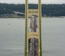 2010 Mackinac Bridge Walk in honor of Larry Rubin.