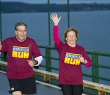 2010 Mackinac Bridge Walk in honor of Larry Rubin.