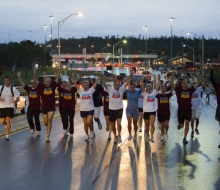 2010 Mackinac Bridge Walk in honor of Larry Rubin.