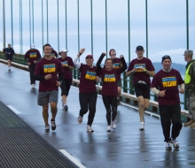 2010 Mackinac Bridge Walk in honor of Larry Rubin.