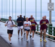 2010 Mackinac Bridge Walk in honor of Larry Rubin.