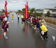 2010 Mackinac Bridge Walk in honor of Larry Rubin.