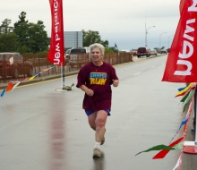 2010 Mackinac Bridge Walk in honor of Larry Rubin.