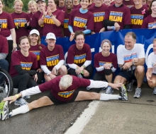 2010 Mackinac Bridge Walk in honor of Larry Rubin.