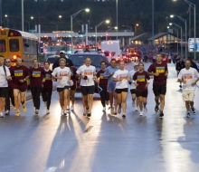 2010 Mackinac Bridge Walk in honor of Larry Rubin.