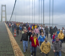 2013 Mackinac Bridge walk and run.