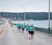 2018 Mackinac Bridge Walk. The first year that  walkers started from both St. Ignace and Mackinaw City. Bridge was also closed to traffic. 2018 Mackinac Bridge Walk