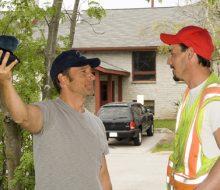 Filming of the Discovery Channel show, Dirty Jobs, with host Mike Rowe at the Mackinac Bridge