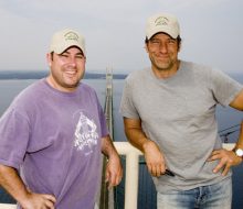 Filming of the Discovery Channel show, Dirty Jobs, with host Mike Rowe at the Mackinac Bridge