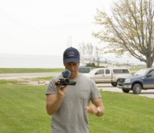 Filming of the Discovery Channel show, Dirty Jobs, with host Mike Rowe at the Mackinac Bridge