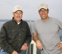 Filming of the Discovery Channel show, Dirty Jobs, with host Mike Rowe at the Mackinac Bridge