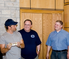 Filming of the Discovery Channel show, Dirty Jobs, with host Mike Rowe at the Mackinac Bridge