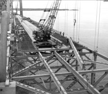 Deck construction - August 27, 1957