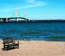 Mackinaw City sand beach