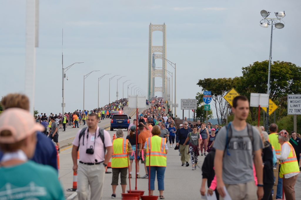 25,000 walk the Mackinac Bridge on Labor Day Mackinac Bridge Authority